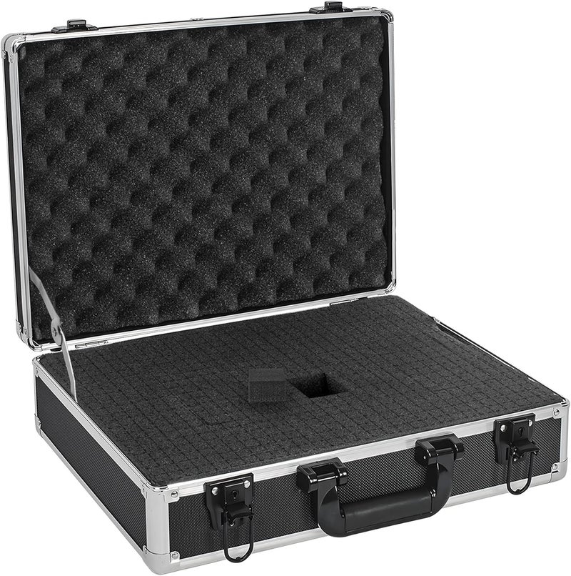 ITHWIU 17 Inch Hard Shell Carrying Case Ideal for Wireless Mic System Storage & Camera Gear Transportation, Customizable Pre-Diced Foam, Aluminum Alloy Sturdy Build, Black - Image 1
